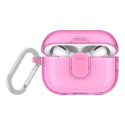 Uniq для Airpods Pro 2 чехол Glase PRO TPU Lock case Candy Pink