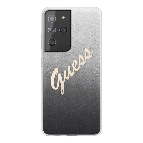Чехол Guess Script logo Hard Gradient для Galaxy S21 Ultra, черный