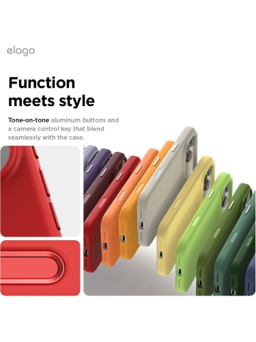 Elago для iPhone 17 Pro чехол Magnetic Silicone Red (MagSafe)