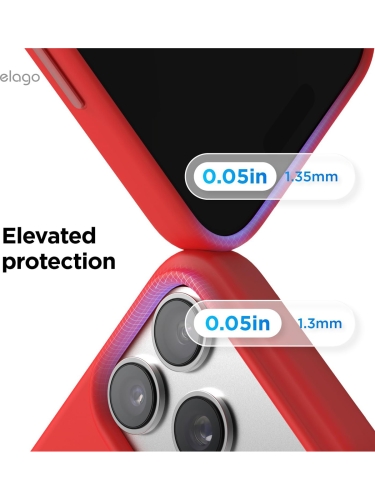 Elago для iPhone 17 Pro чехол Magnetic Silicone Red (MagSafe)