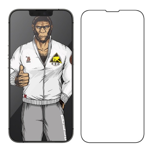 Защитное стекло BLUEO Silk Full Cover Anti-Static для iPhone 13 Pro Max/14+