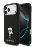 Karl Lagerfeld для iPhone 17 Pro чехол Liquid silicone NFT Karl Ikonik Metal pin & Camera Hard Black
