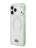Lacoste для iPhone 17 Pro чехол ShockProof Lacquer Metal logo Hard Frosted Clear/Green (MagSafe)