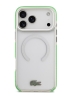 Lacoste для iPhone 17 Pro чехол ShockProof Lacquer Metal logo Hard Frosted Clear/Green (MagSafe)