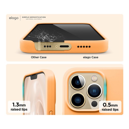 Чехол Elago Soft Silicone для iPhone 13 Pro, оранжевый
