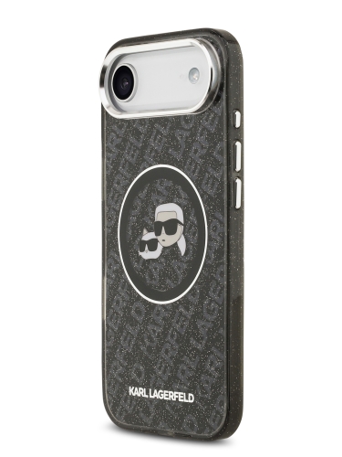 Karl Lagerfeld для iPhone Air чехол IML NFT Karl&Choup Head on logo Metal Cam Hard Black (MagSafe)