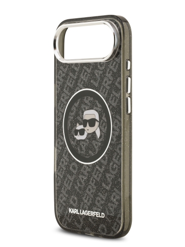 Karl Lagerfeld для iPhone Air чехол IML NFT Karl&Choup Head on logo Metal Cam Hard Black (MagSafe)