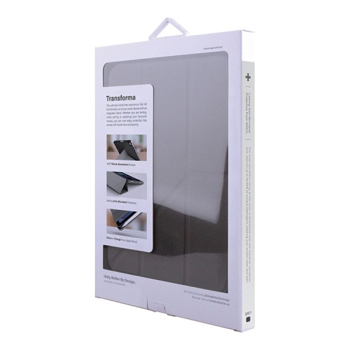 Чехол Uniq Transforma Anti-microbial для iPad Mini 7(2024) / 6(2021) с отсеком для стилуса, серый