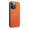 Чехол Guess PU Croco with metal logo Hard для iPhone 13 Pro Max, оранжевый