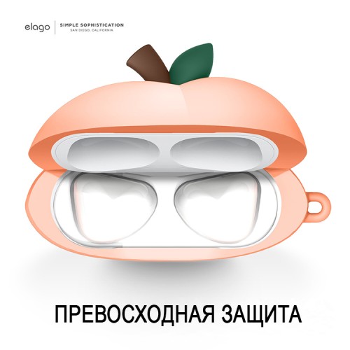 Чехол Elago Unique Peach Hang case для AirPods 3 (2021), оранжевый