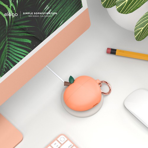 Чехол Elago Unique Peach Hang case для AirPods 3 (2021), оранжевый