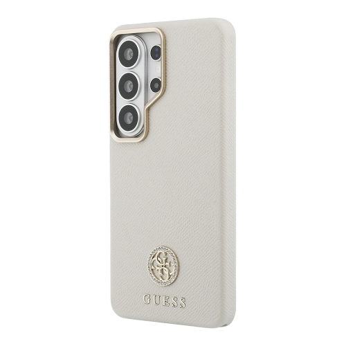 Guess для Galaxy S26 Ultra чехол PU Grained 4G Diamond metal logo & Camera Hard Beige (MagSafe)