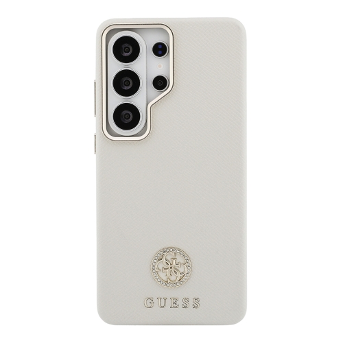 Guess для Galaxy S26 Ultra чехол PU Grained 4G Diamond metal logo & Camera Hard Beige (MagSafe)