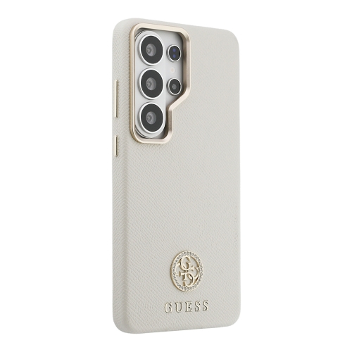 Guess для Galaxy S26 Ultra чехол PU Grained 4G Diamond metal logo & Camera Hard Beige (MagSafe)