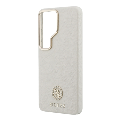 Guess для Galaxy S26 Ultra чехол PU Grained 4G Diamond metal logo & Camera Hard Beige (MagSafe)