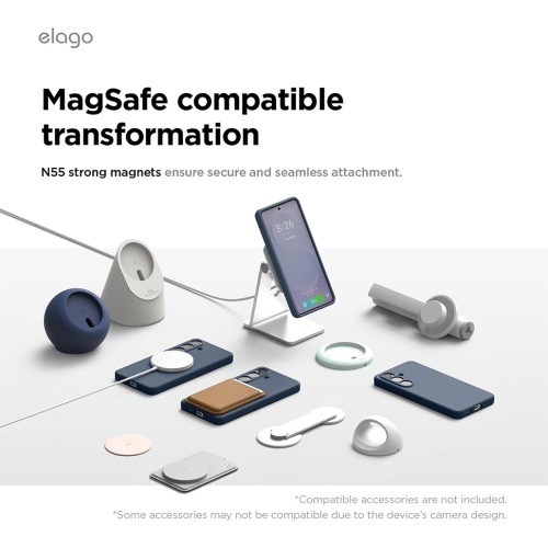Elago для Galaxy S26 чехол Magnetic Silicone Jean Indigo (MagSafe)
