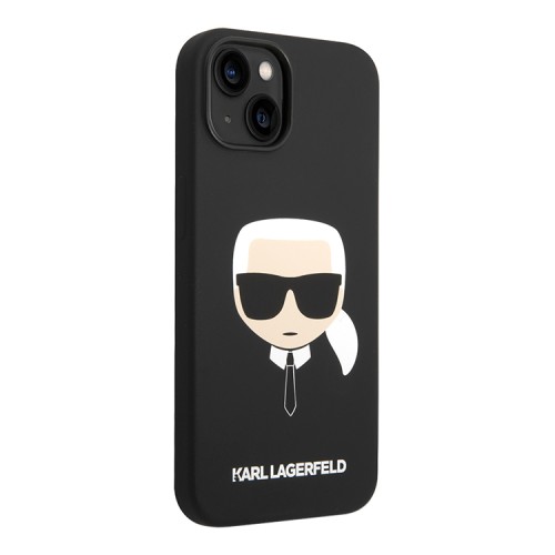 Чехол Lagerfeld Liquid silicone Karl's Head для iPhone 14 Plus, черный