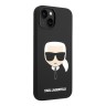 Чехол Lagerfeld Liquid silicone Karl's Head для iPhone 14 Plus, черный