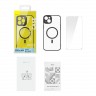 Чехол Baseus Frame Magnetic case +Tempered glass для iPhone 14 Pro, черная рамка (magsafe)