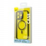 Чехол Baseus Frame Magnetic case +Tempered glass для iPhone 14 Pro, черная рамка (magsafe)