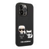 Чехол Lagerfeld Liquid silicone Karl & Choupette Hard для iPhone 14 Pro, черный