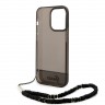 Чехол Guess Translucent Electoplated camera Hard +hand Strap для iPhone 14 Pro Max, черный