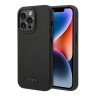 Кожаный чехол TUMI Leather Ballistic Hard для iPhone 14 Pro, черный (MagSafe)