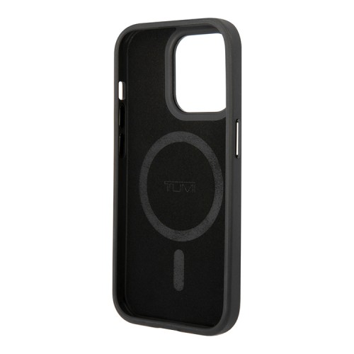 Кожаный чехол TUMI Leather Ballistic Hard для iPhone 14 Pro, черный (MagSafe)