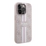 Чехол Guess PU 4G Stripes Hard для iPhone 14 Pro, розовый (MagSafe)