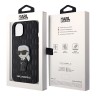 Чехол Lagerfeld PU Saffiano Monogram NFT Karl Ikonik Hard для iPhone 13, черный