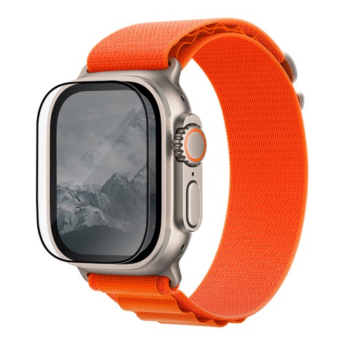 Uniq стекло для Apple Watch Ultra 49 mm OPTIX Vivid (true colors) Clear/Black (+installer)