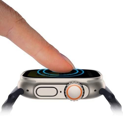 Uniq стекло для Apple Watch Ultra 49 mm OPTIX Vivid (true colors) Clear/Black (+installer)