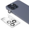 BlueO стекло для iPhone 15 Pro Max Camera Lens PVD stainless steel 3 шт. Blue (+install)