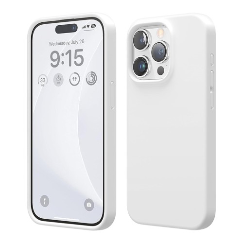Elago для iPhone 15 Pro Max чехол Soft silicone (Liquid) White