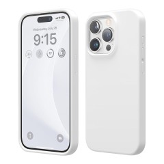 Elago для iPhone 15 Pro Max чехол Soft silicone (Liquid) White