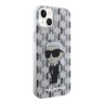 Karl Lagerfeld для iPhone 15 Plus чехол PC/TPU Monogram NFT Karl Ikonik Hard Transparent