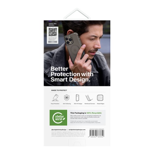 Uniq для iPhone 15 Pro Max чехол Combat Duo AF Dusty Blue/Grey(MagSafe)