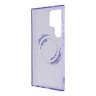 Guess для Galaxy S24 Ultra чехол PC/TPU Flowers Wreath Hard Purple (MagSafe)