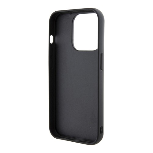 Karl Lagerfeld для iPhone 14 Pro Max чехол GripStand PU Saffiano NFT Karl Ikonik metal Hard Black