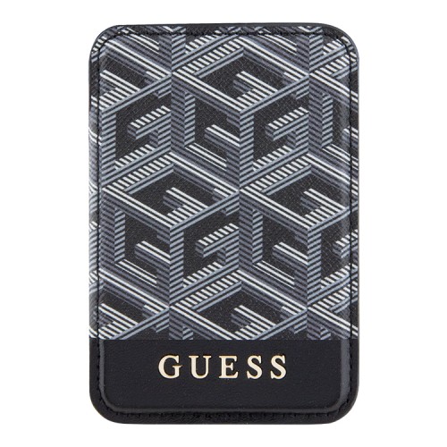 (Уценка) Guess MagSafe картхолдер PU-кожа G CUBE with metal logo Black