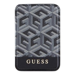 (Уценка) Guess MagSafe картхолдер PU-кожа G CUBE with metal logo Black