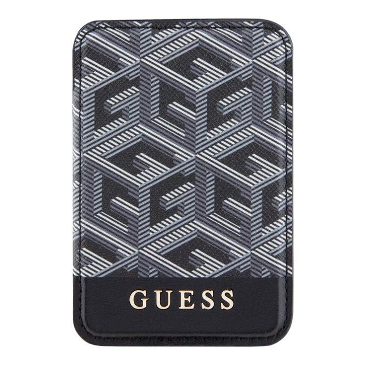 (Уценка) Guess MagSafe картхолдер PU-кожа G CUBE with metal logo Black