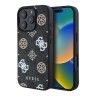 Guess для iPhone 16 Pro чехол PU кожа 4G Colored Peony Black (MagSafe)