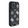 Guess для iPhone 16 Pro чехол PU кожа 4G Colored Peony Black (MagSafe)