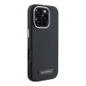 Karl Lagerfeld для iPhone 16 Pro Max чехол PU-кожа Grained Full Wrapped черный (MagSafe)