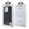 Karl Lagerfeld для iPhone 16 Pro Max чехол PU-кожа Grained Full Wrapped черный (MagSafe)
