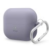 Elago для Galaxy Buds 3/3 Pro чехол Silicone Hang case Lavender Grey
