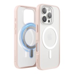 Elago для iPhone 16 Pro чехол HYBRID (pc/tpu) Soft Feeling Clear/Lovely Pink (MagSafe)