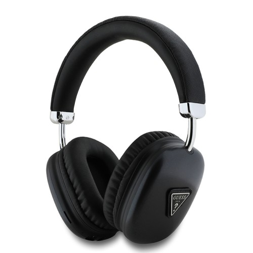 Guess наушники беспроводные накладные Bluetooth Headphones PU Saffiano Triangle Metal Logo Black