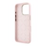 Guess для iPhone 16 Pro Max чехол Liquid silicone Gold metal logo & Camera frame Hard Pink
